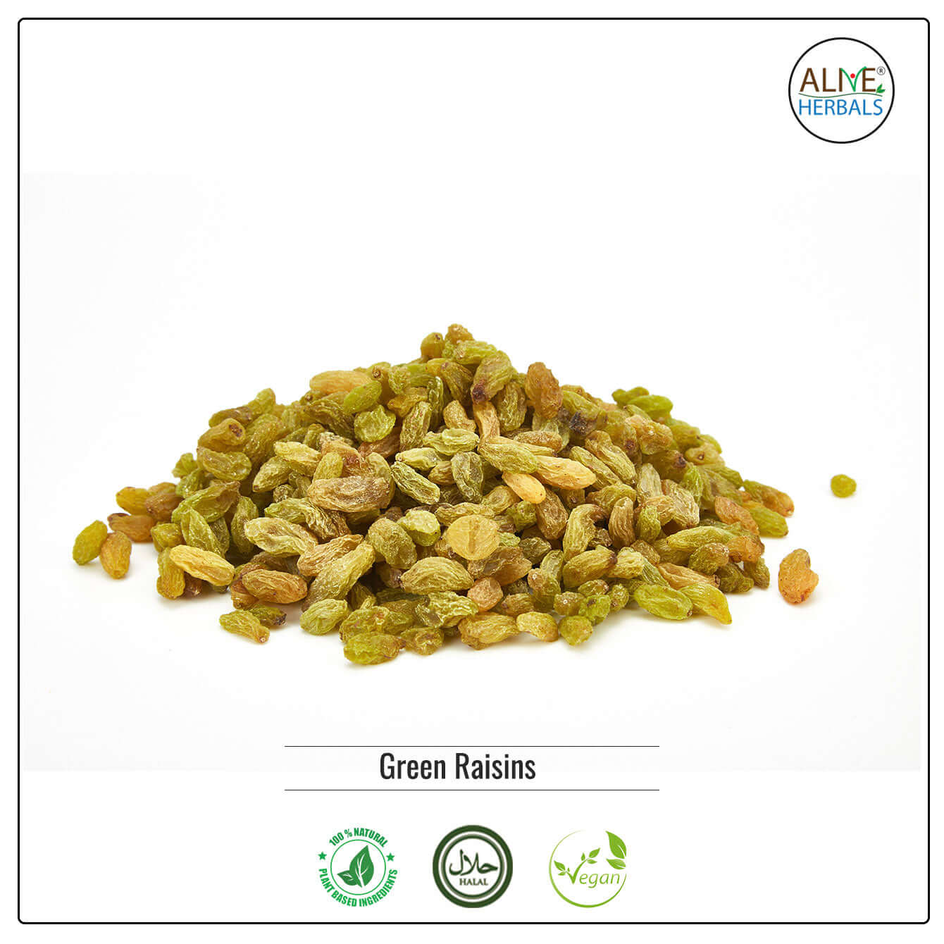 Green Raisins - Buy at Natural Food Store | Alive Herbals.