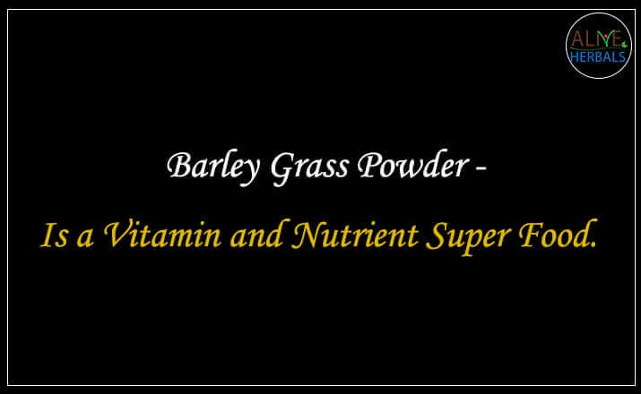 Barley Grass Powder - Buy from the natural herb store