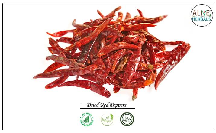 Dried Red Peppers - Buy at the Online Spice Store - Alive Herbals.
