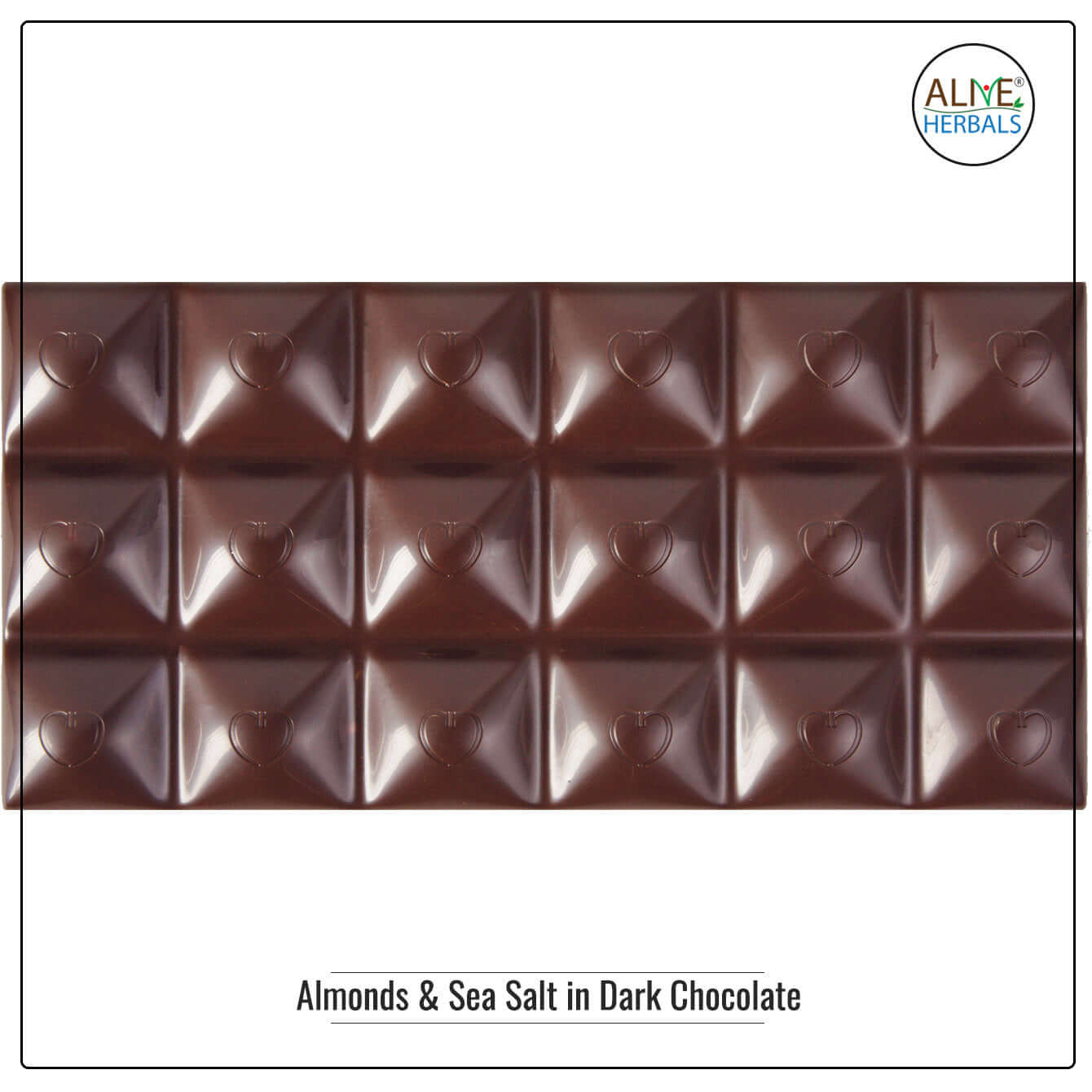 Almonds & Sea Salt in Dark Chocolate - Buy at Natural Food Store | Alive Herbals.