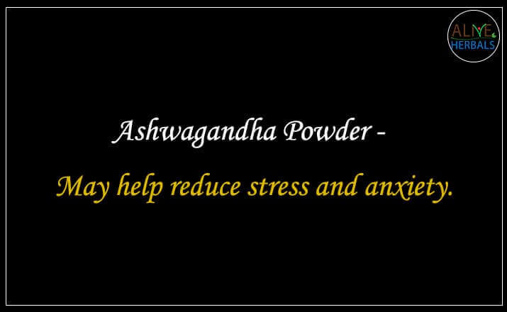 Ashwagandha Powder - Buy from the natural herb store