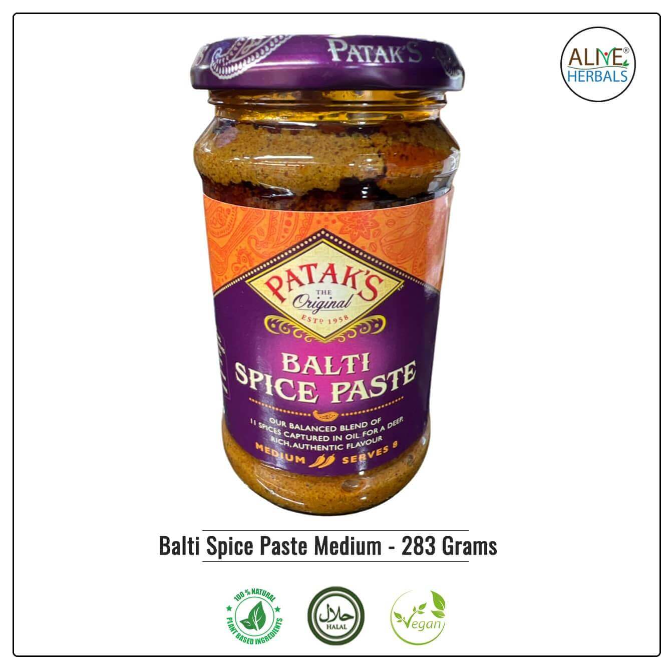 Balti Spice Paste Medium - Alive Herbals