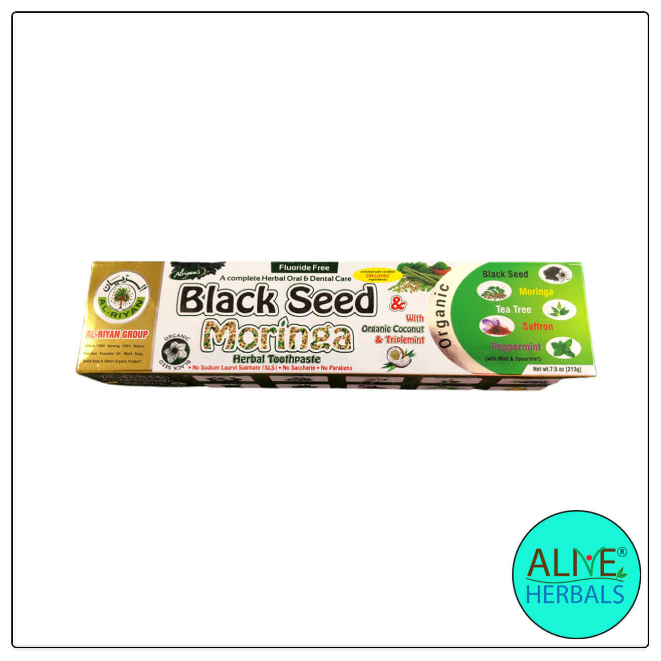 Black Seed + Moringa Herbal Tooth Paste-Alive-Herbals