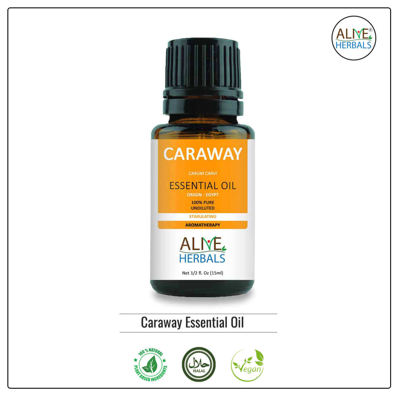 Caraway Essential Oil - Buy at Natural Food Store | Alive Herbals.
