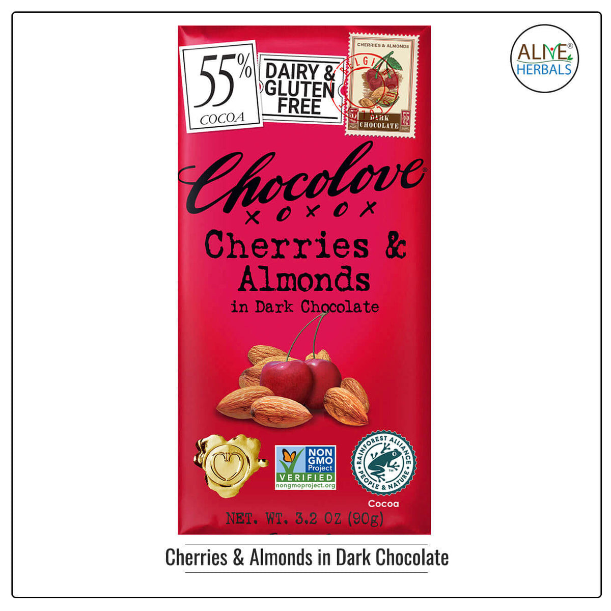 Cherries &amp; Almonds in Dark Chocolate - Buy at Natural Food Store | Alive Herbals.