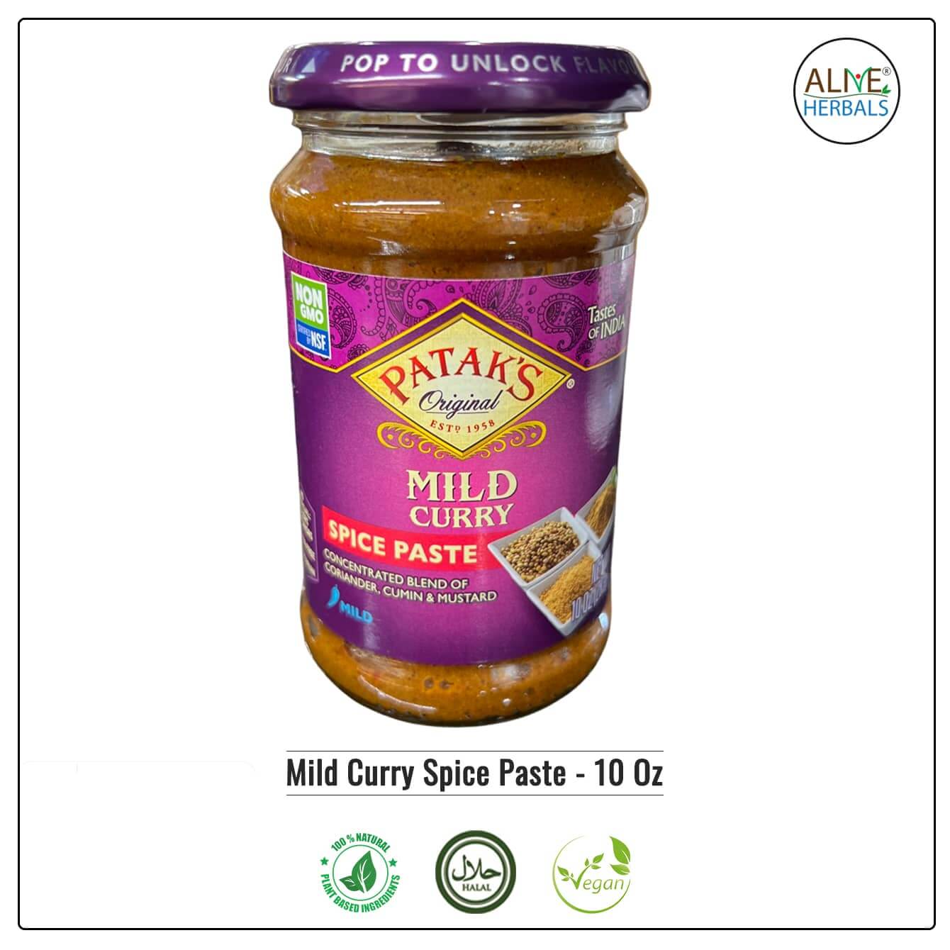 Mild Curry Spice Paste - Alive Herbals