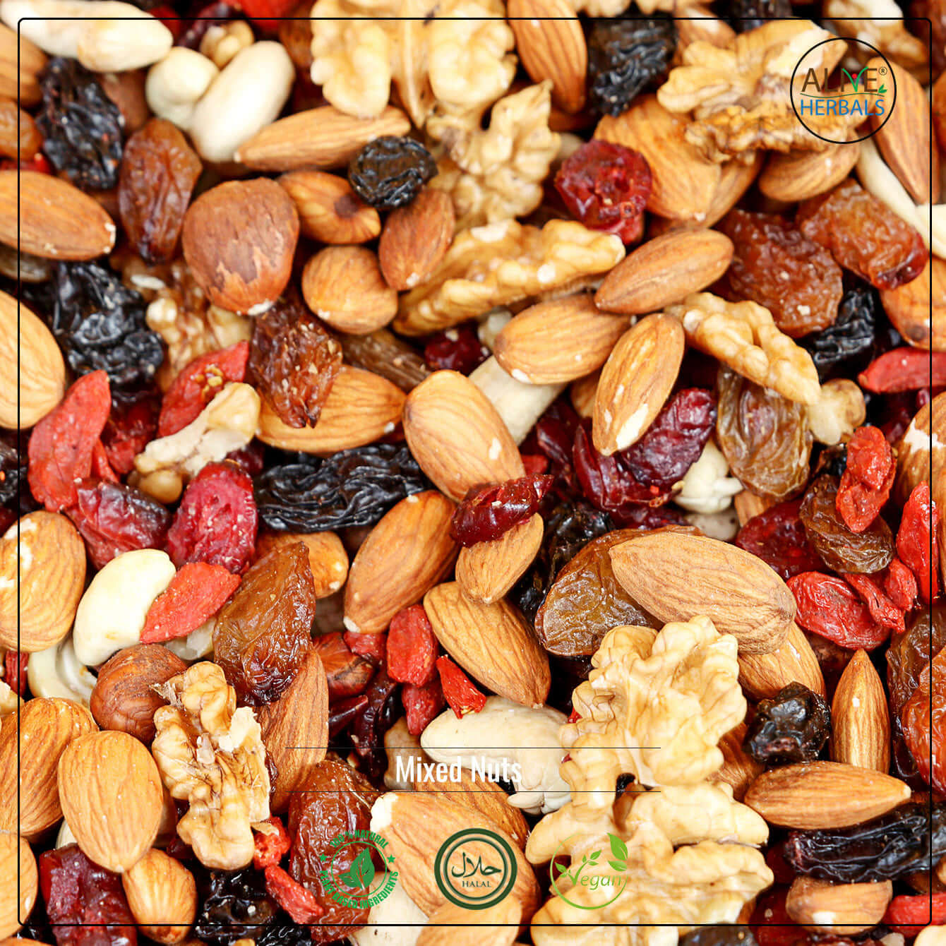 Raw Mixed Nuts -  Buy at Natural Food Store | Alive Herbals.