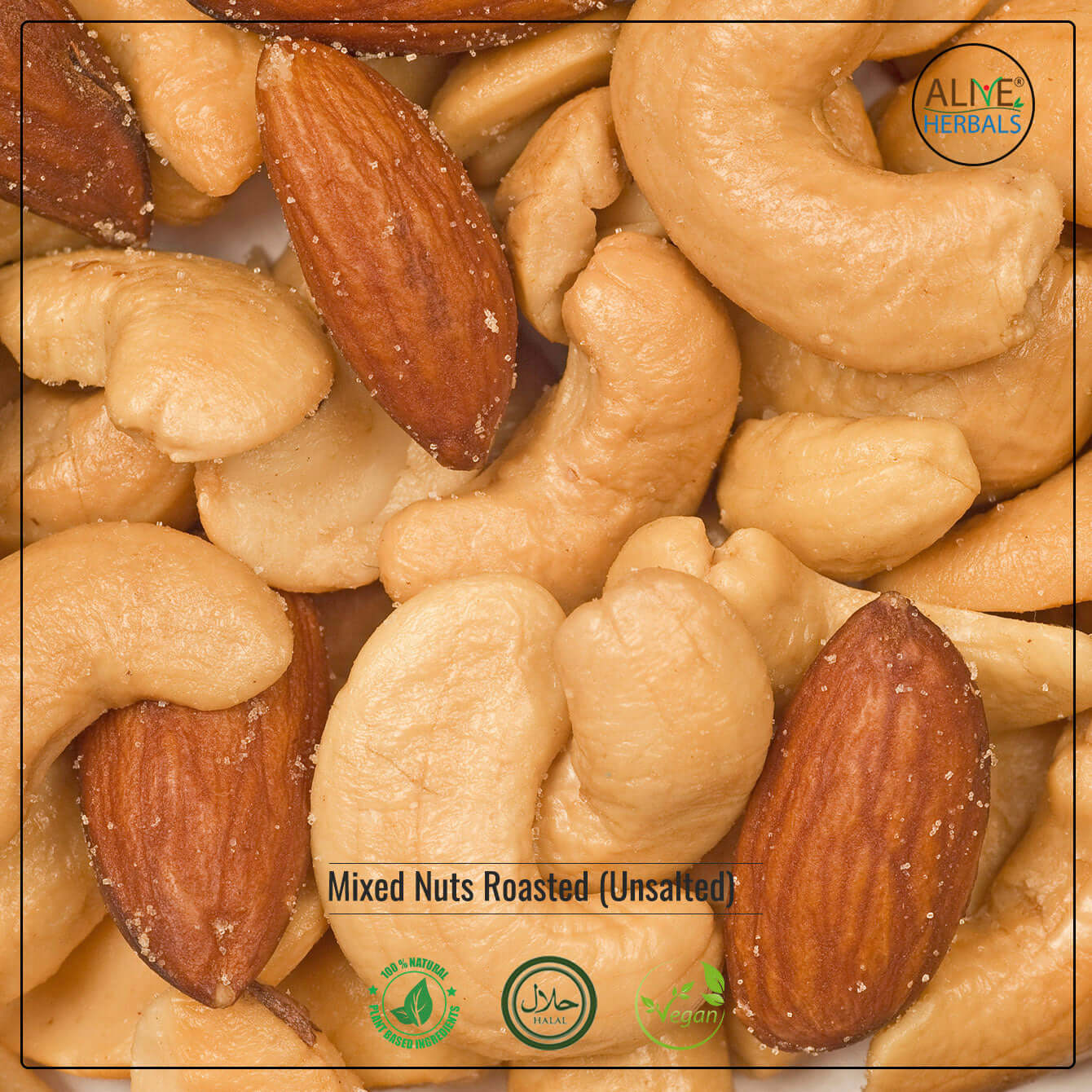 Roasted unsalted Mixed Nuts - Buy at Natural Food Store | Alive Herbals.