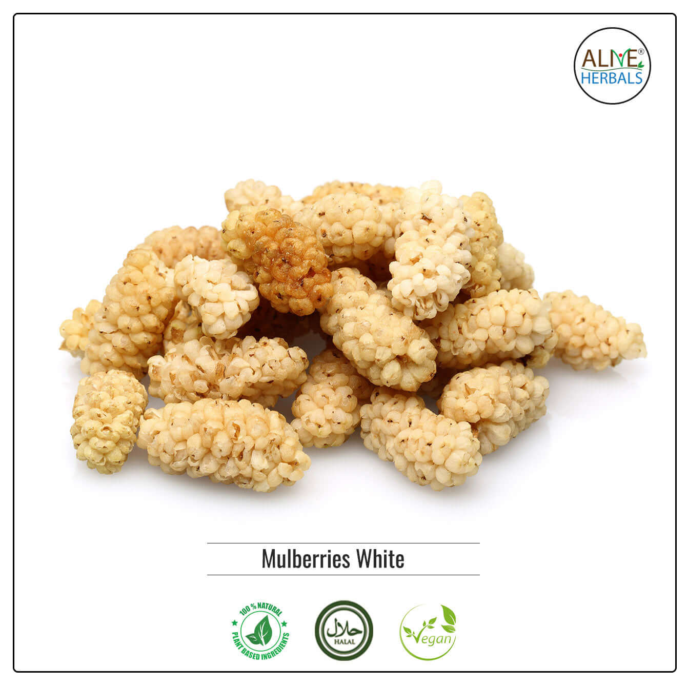 Dried White Mulberries - Buy at Natural Food Store | Alive Herbals.