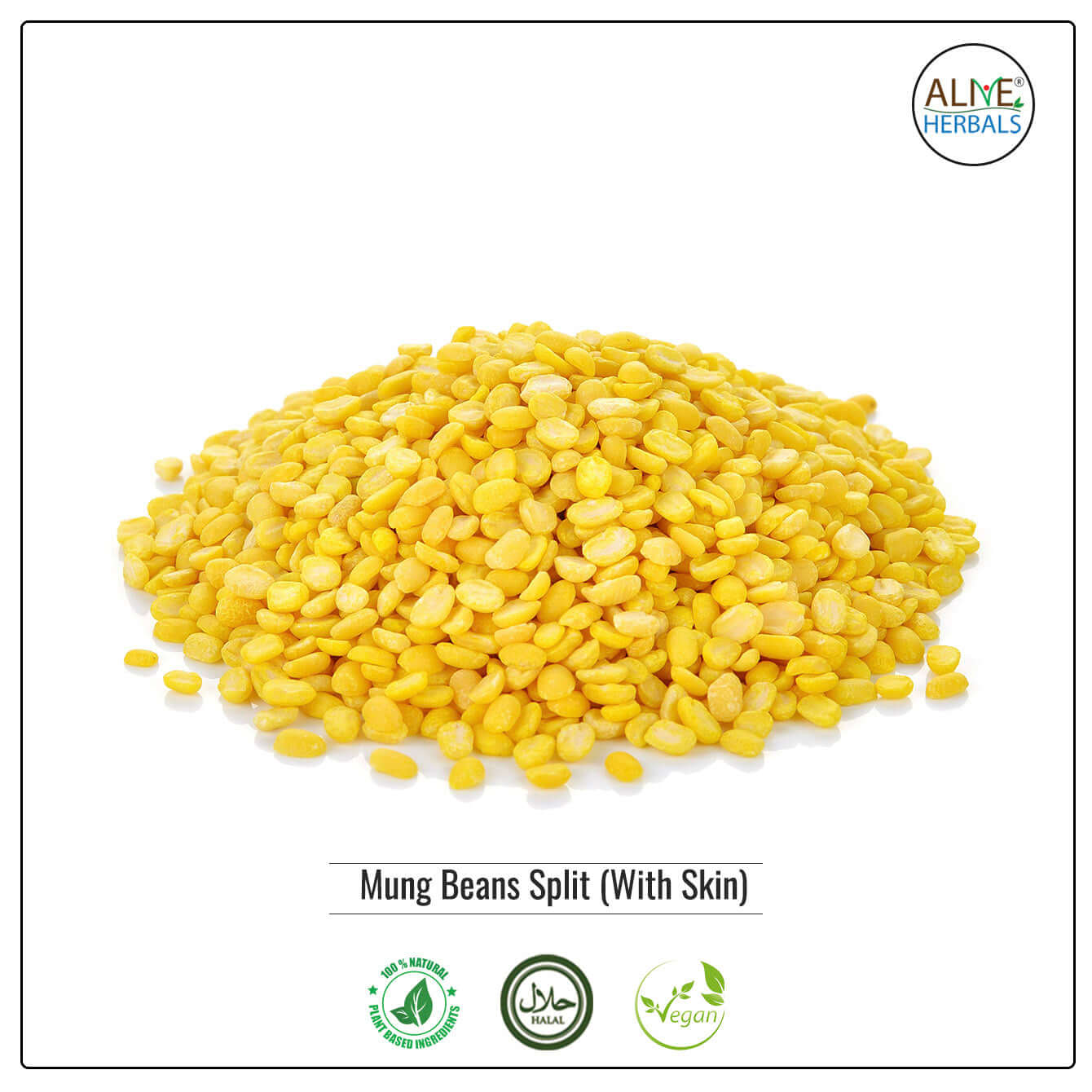 Mung Beans Split (With Skin) - Shop at Natural Food Store | Alive Herbals.