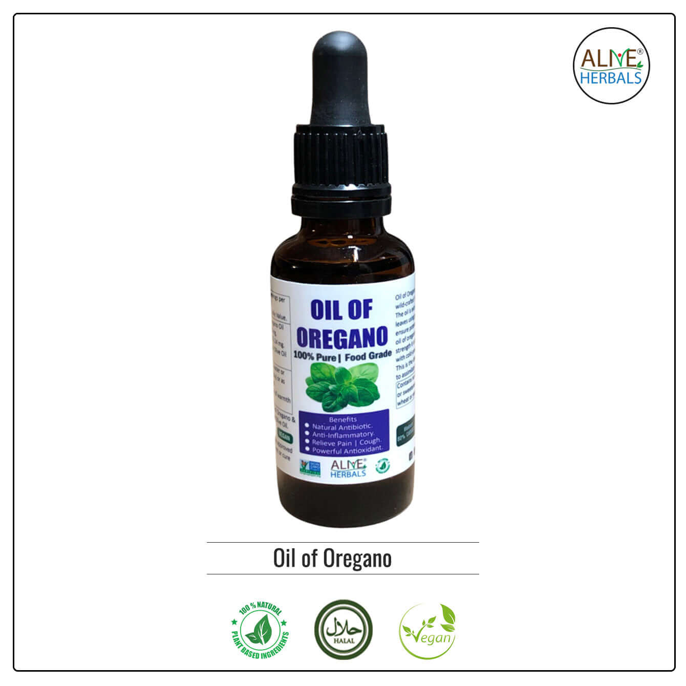 Oil of Oregano Essential Oil - Buy at Natural Food Store | Alive Herbals.
