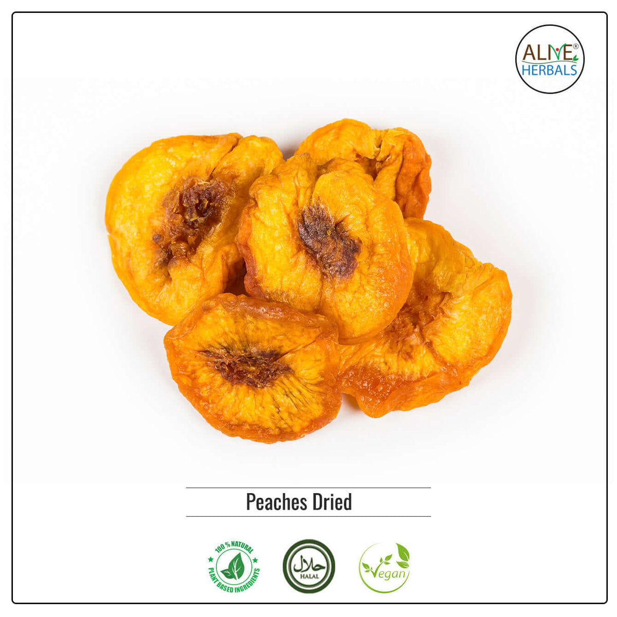 Dried Peaches Buy at Natural Food Store Alive Herbals.
