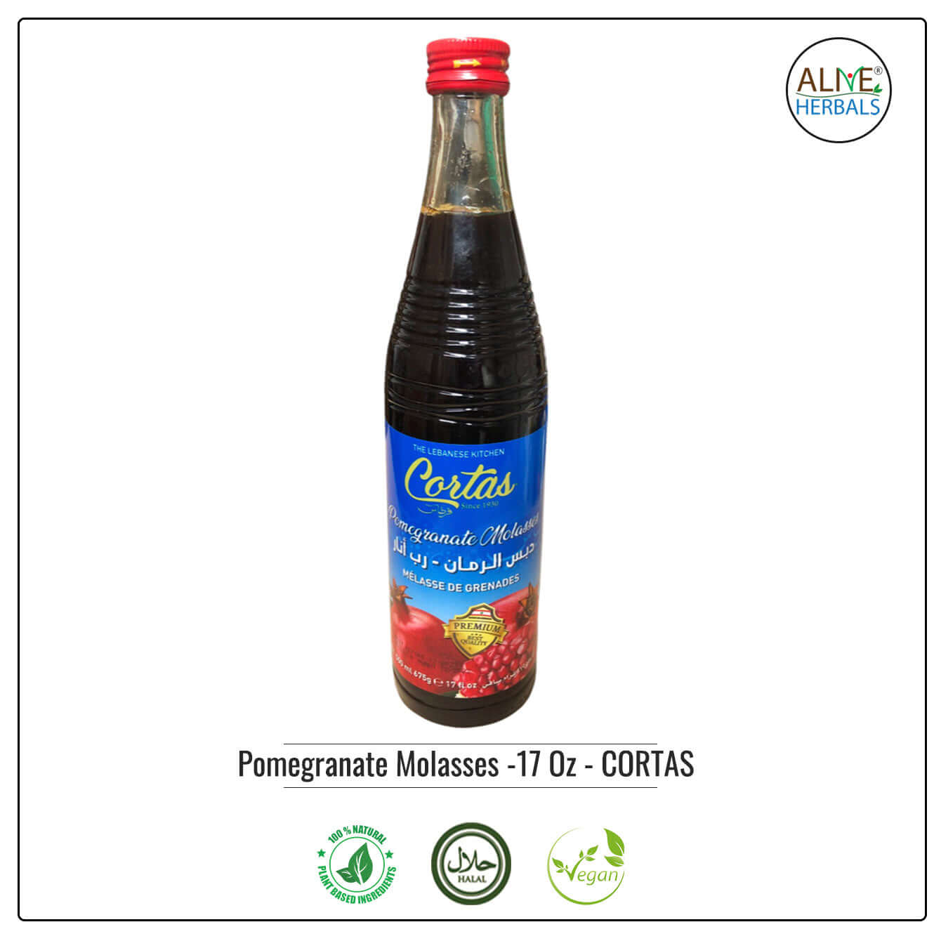 Pomegranate Molasse - Cortas - Buy at Natural Food Store | Alive Herbals.