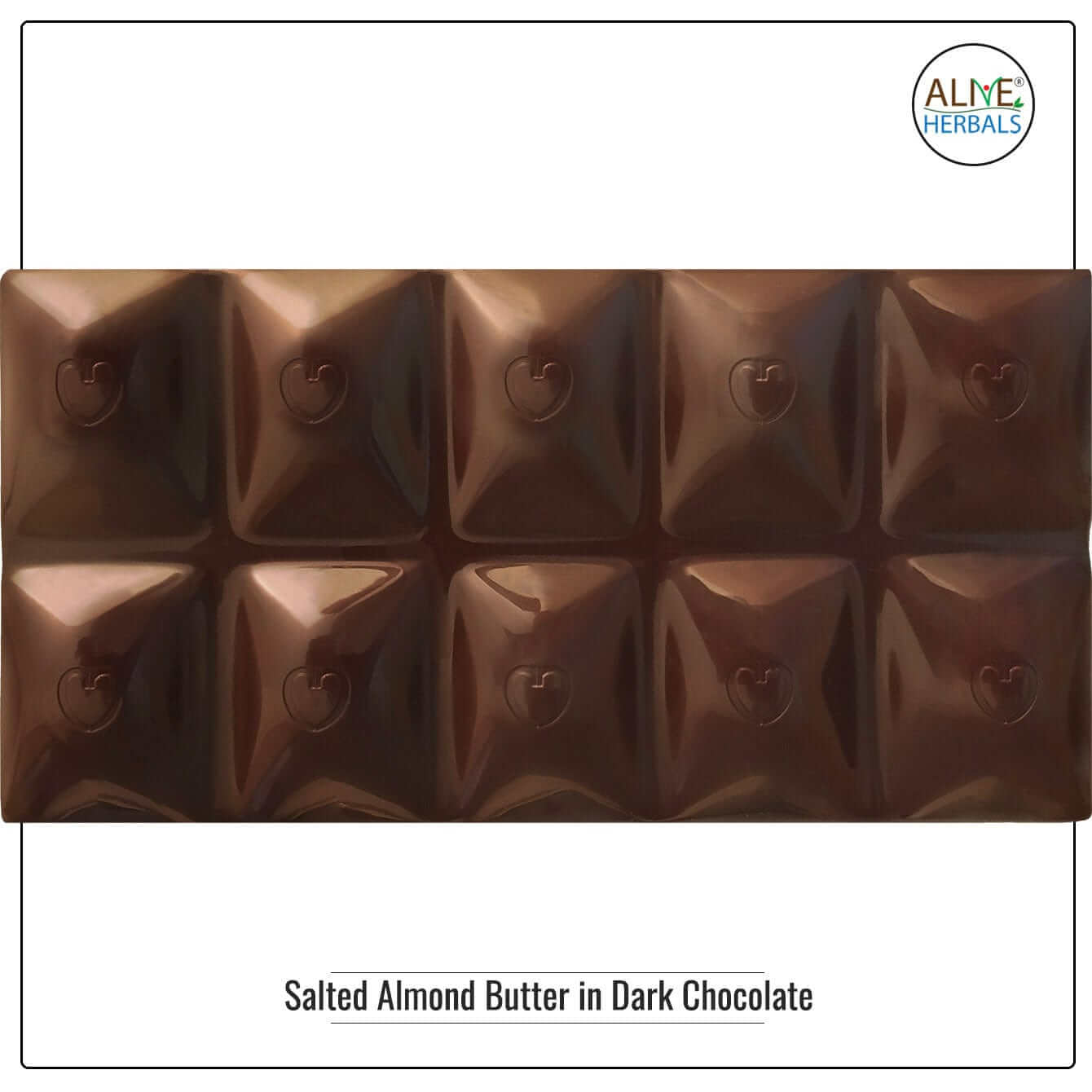 Salted Almond Butter in Dark Chocolate - Buy at Natural Food Store | Alive Herbals.
