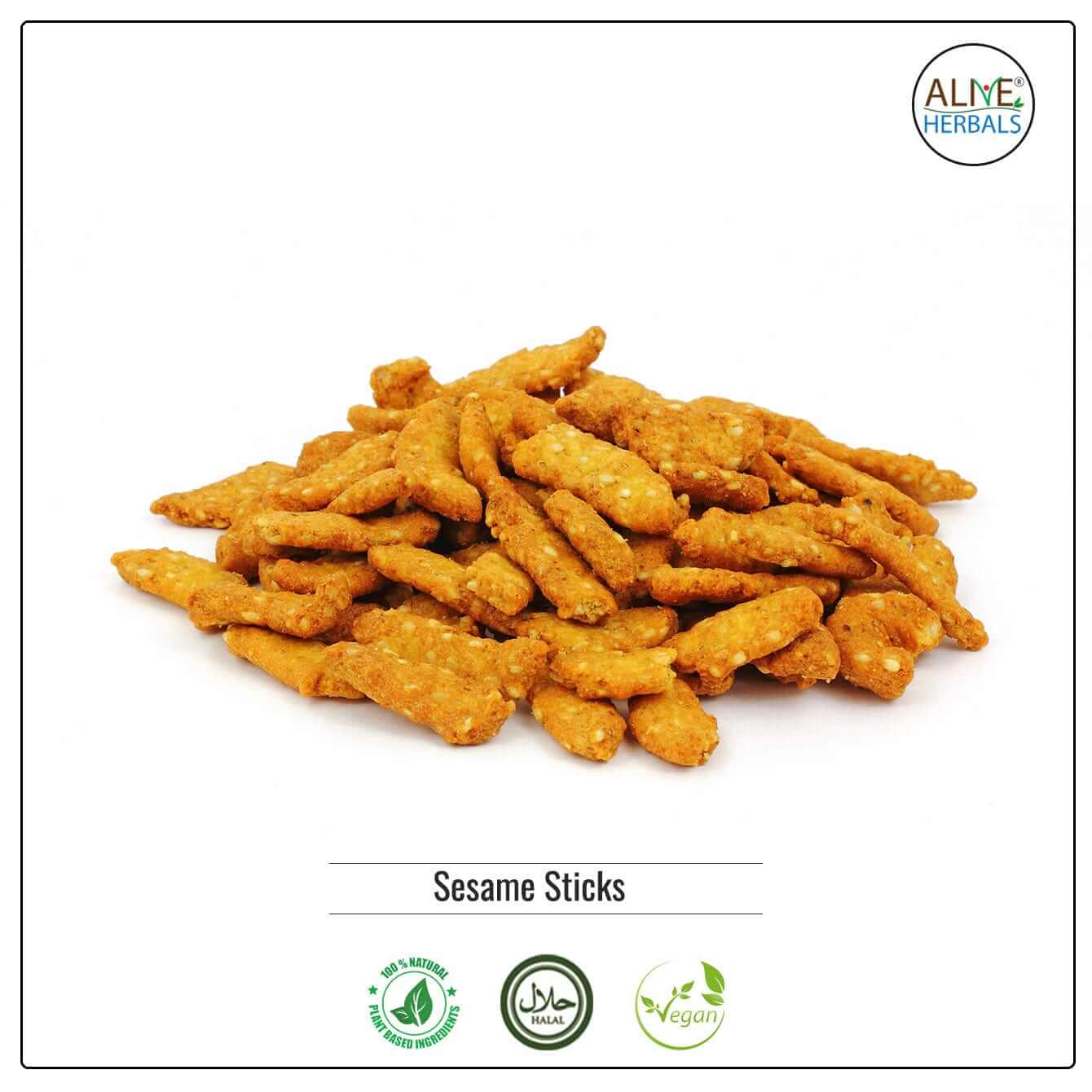 Salted Sesame Sticks - Buy at Natural Food Store | Alive Herbals.