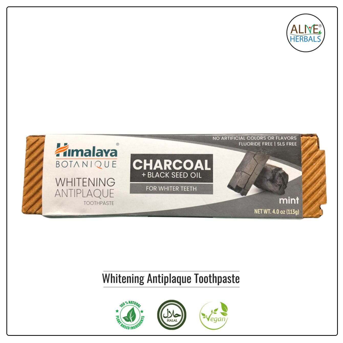 Whitening Antiplaque Toothpaste - Buy at Natural Food Store | Alive Herbals.